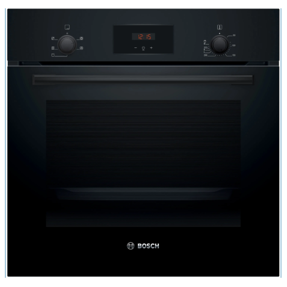 HBF134EB1A Bosch 60cm Series 2 Black Built-in Oven 